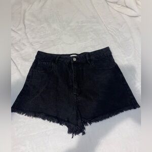 Pacson Black High Rise Festival Jean Shorts Size 29